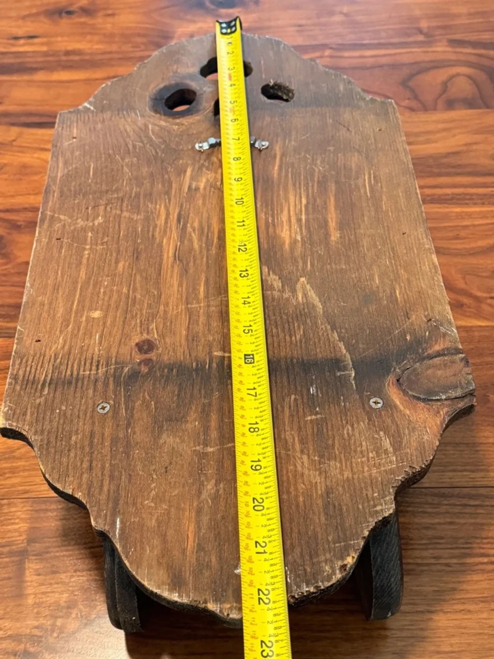 Vintage Brown Wooden toilet paper holder Wall Display Shelf - Home Wall Decor